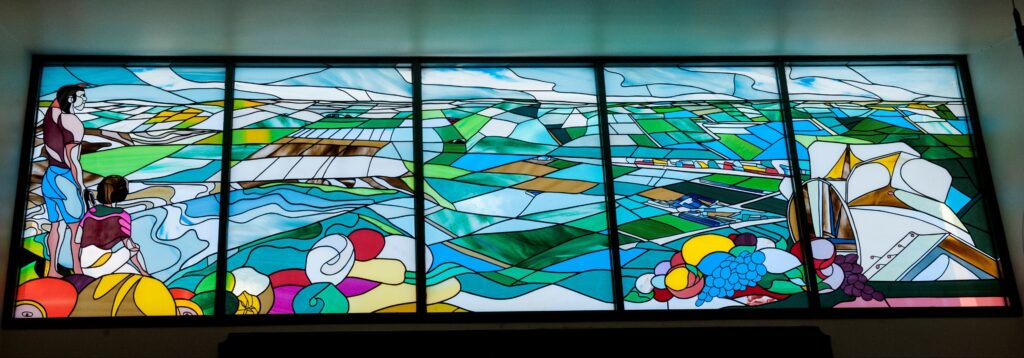 Stained Glass Window at the Griffith Tourism Hub
