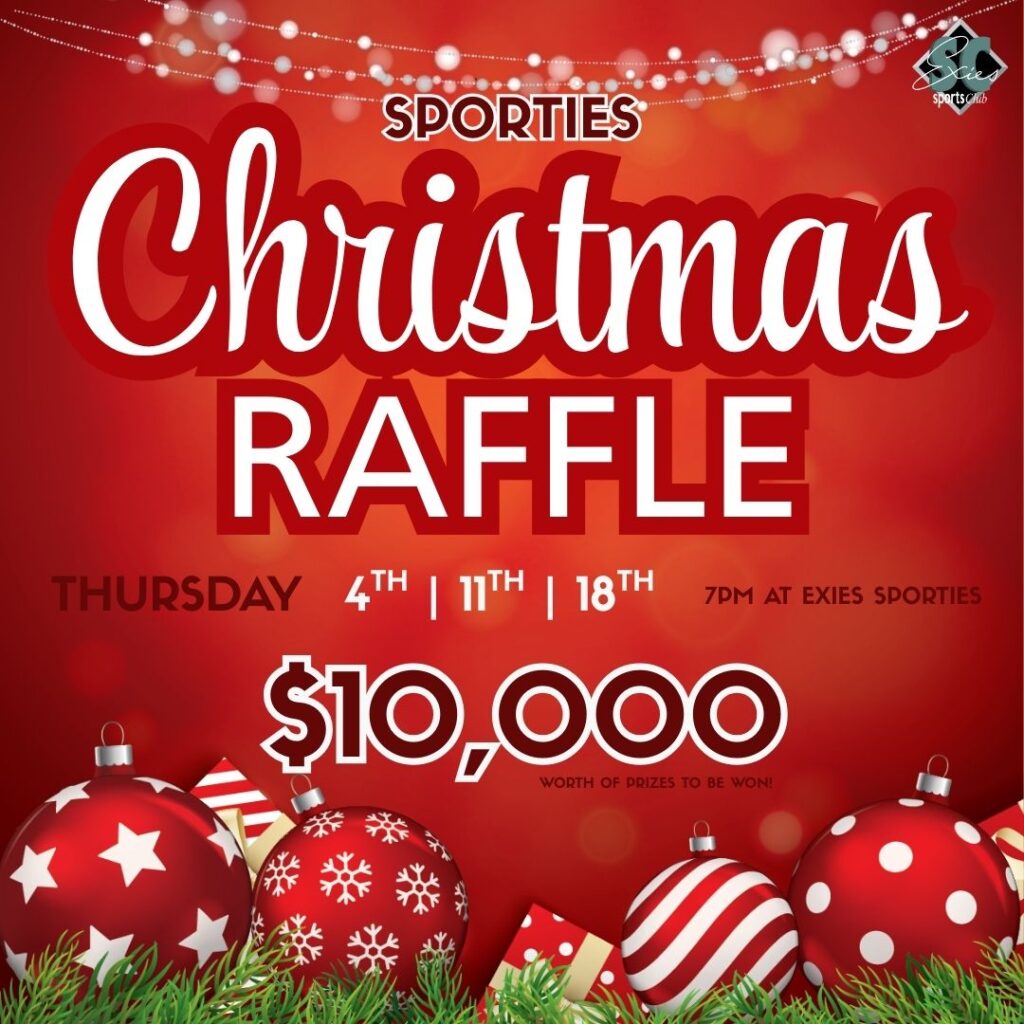 SPORTIES CHRISTMAS RAFFLE!