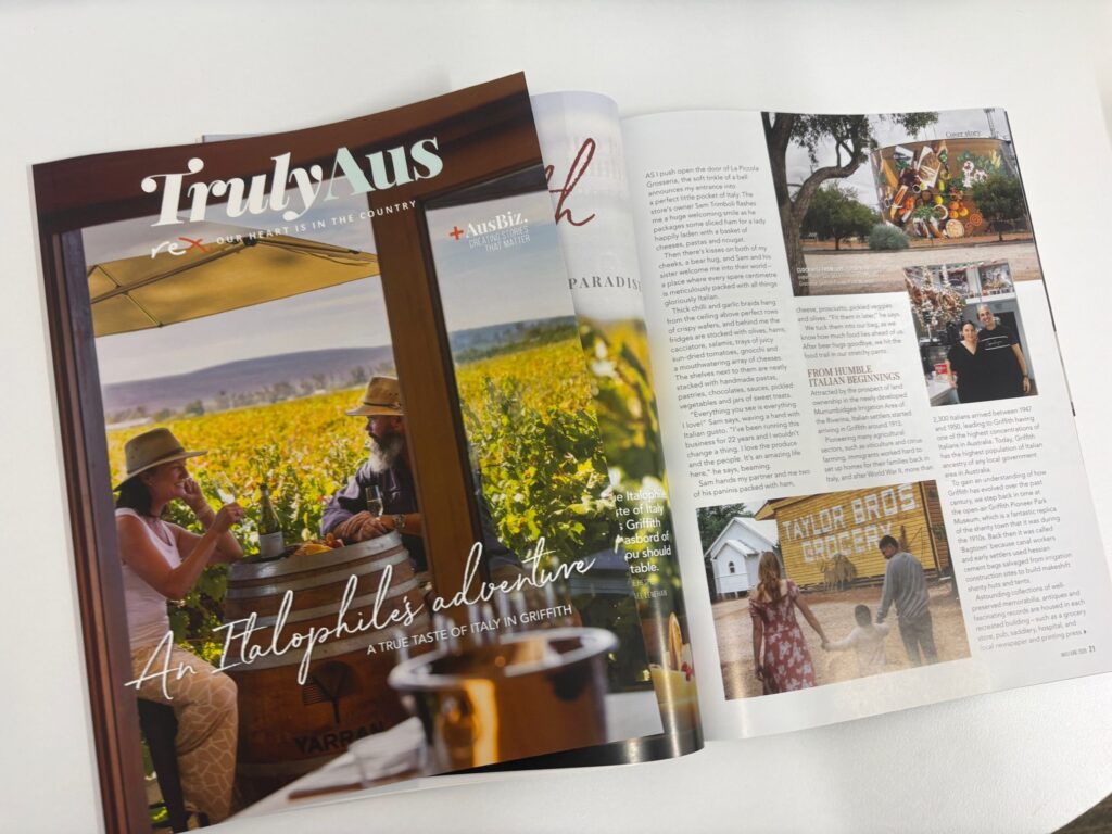 An image of Truly Aus magazine, cover and a snippet of editorial