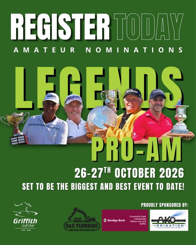 $50,000 on the Line as Golfing Legends Descend on Griffith for Legends Pro-Am 2026